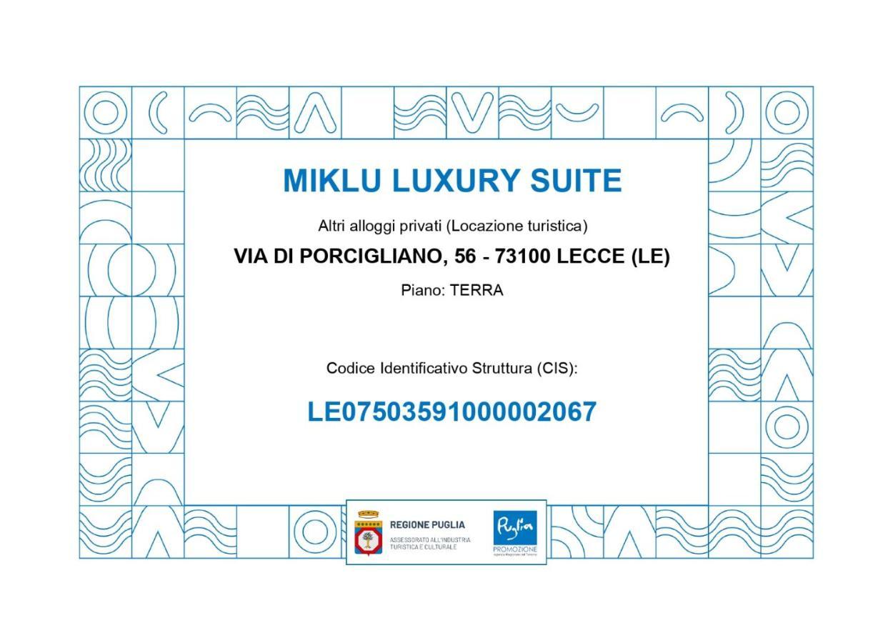 Miklu Luxury Suite Lecce Eksteriør billede